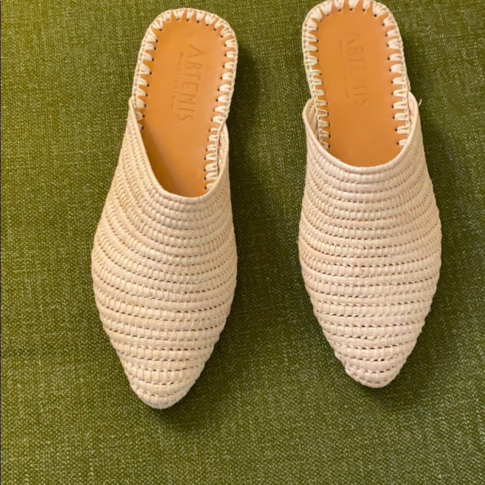 Artemis Design Co. raffia babouche mules